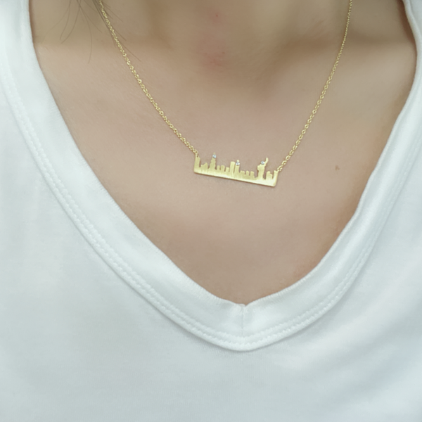 NEW YORK CITY NECKLACE NJ368 Jimmy Crystal New York