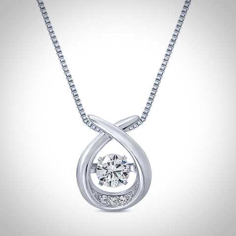 HOLLOW HEART- NJ664 STERLING SILVER NECKLACE