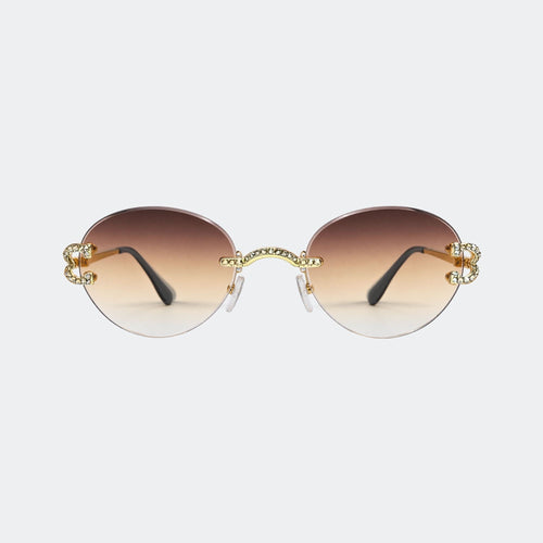 ANDA - GL1889 RIMLESS ROUND SUNGLASSES