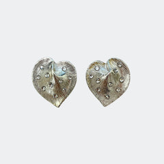 CLIPPED ON HEART EARRINGS-EJ1744 - Jimmy Crystal New York
