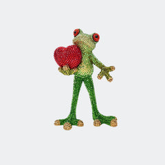 FROG WITH RED HEART - Jimmy Crystal New York