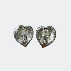 CLIPPED ON HEART EARRINGS-EJ1744 - Jimmy Crystal New York