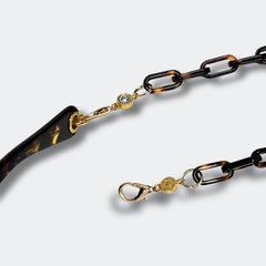 KIESHA - GL1851 CAT-EYE WITH ACETATE GLASSES CHAIN - Jimmy Crystal New York