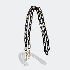 KIESHA - GL1851 CAT-EYE WITH ACETATE GLASSES CHAIN - Jimmy Crystal New York