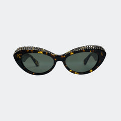 KIESHA - GL1851 CAT-EYE WITH ACETATE GLASSES CHAIN - Jimmy Crystal New York