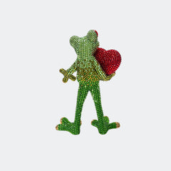 FROG WITH RED HEART - Jimmy Crystal New York
