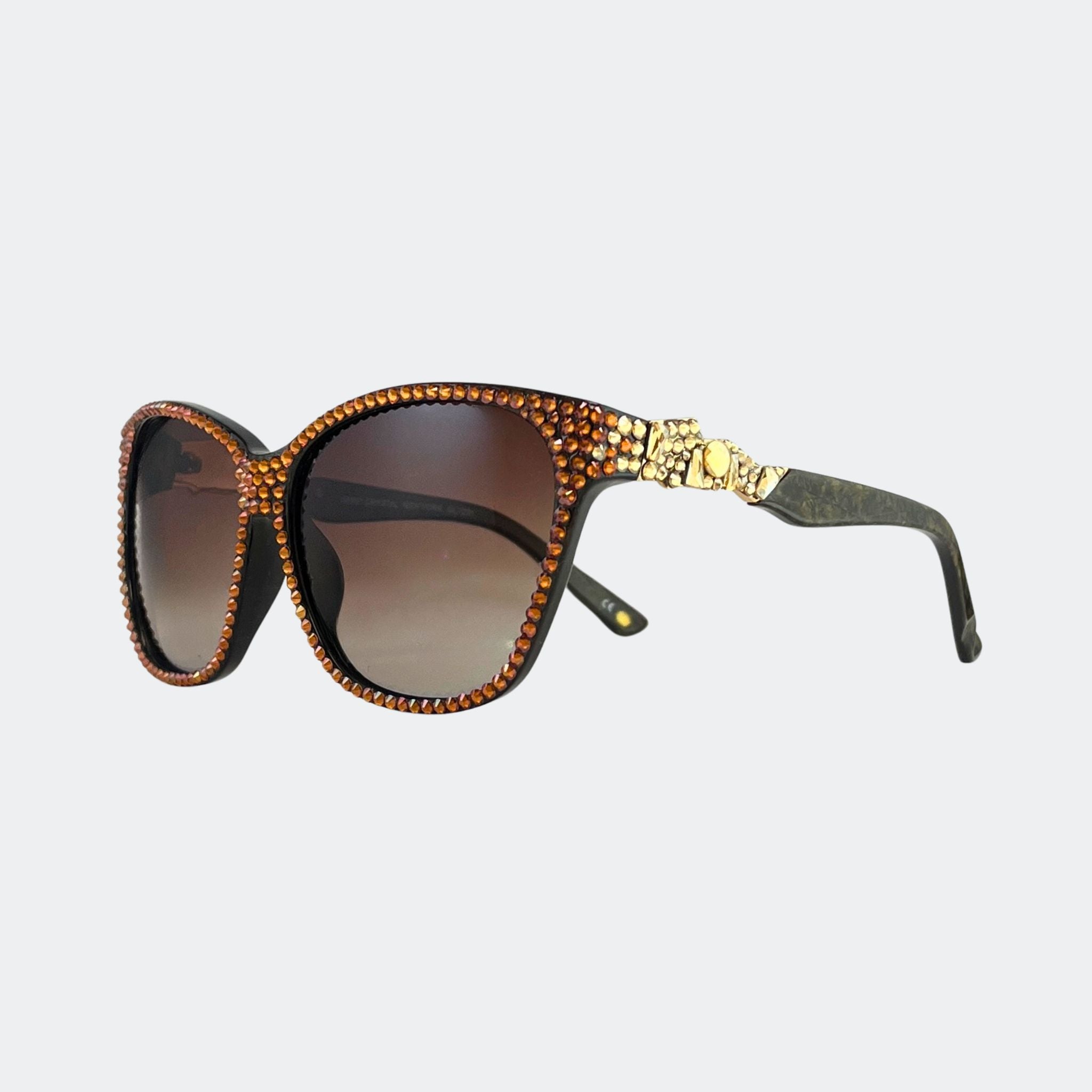GL1251 RECTANGULAR CRYSTAL SUNGLASSES