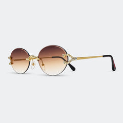 ANDA - GL1889 RIMLESS ROUND SUNGLASSES