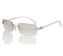 GL649 - RETRO SMALL RECTANGULAR SUNGLASSES - Jimmy Crystal New York