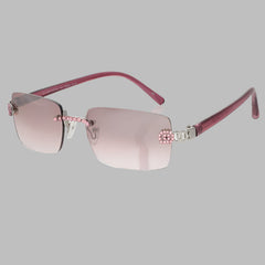 GL649 - RETRO SMALL RECTANGULAR SUNGLASSES - Jimmy Crystal New York