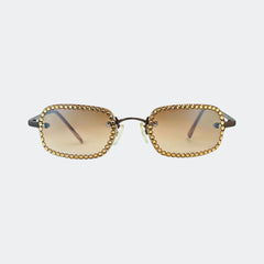 GL650 - RETRO SMALL RECTANGULAR SUNGLASSES - Jimmy Crystal New York