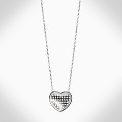 FULL HEART- NJ665 STERLING SILVER NECKLACE - Jimmy Crystal New York