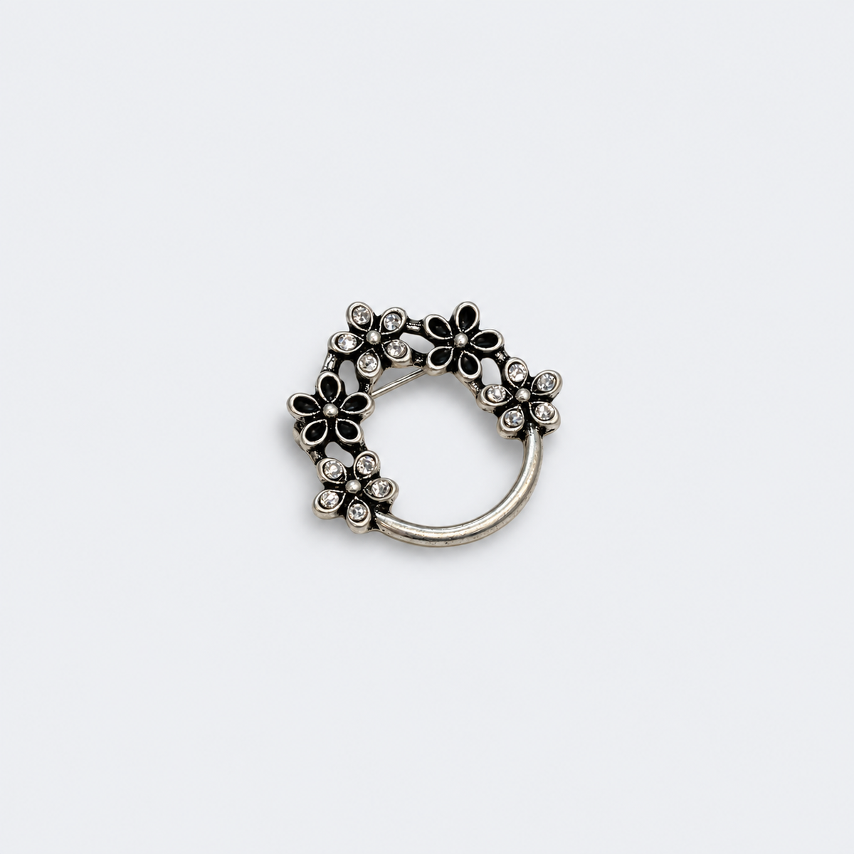 Floral Crystal Eyeglasses Holder Pin