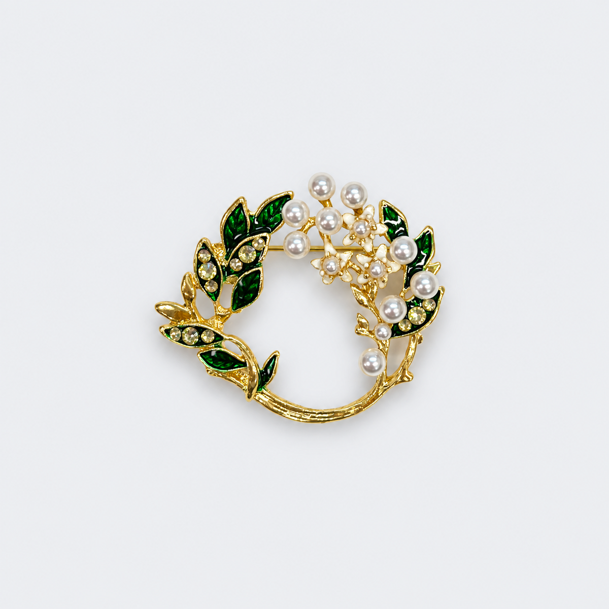Garden Pearl Crystal Eyeglasses Holder Pin