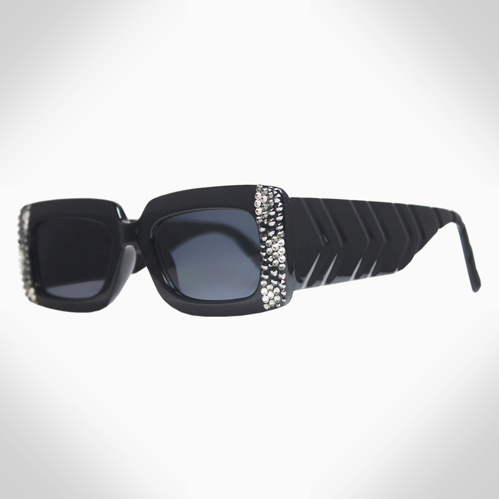 ARAGON - GL1669 RECTANGLE CRYSTAL GLASSES - Jimmy Crystal New York