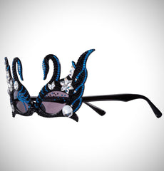 SWAN - GL859 FANCY BLUE PARTY GLASSES - Jimmy Crystal New York