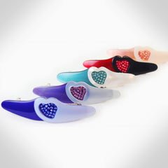 OVERLAP HEART HAIR CLIP - HC191 - Jimmy Crystal New York