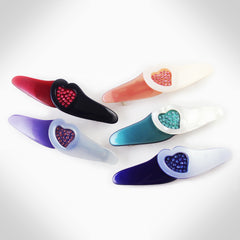 OVERLAP HEART HAIR CLIP - HC191 - Jimmy Crystal New York
