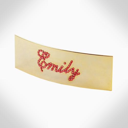 PERSONALIZED METAL HAIR CLIP - HC3 - Jimmy Crystal New York