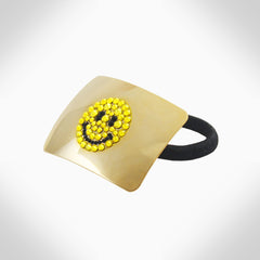 ☺️ SMILING FACE METAL HAIR TIE - HC5 - Jimmy Crystal New York