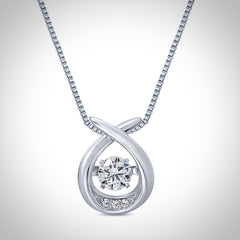 NYLA - NJ600 Sterling Silver Dancing Stone Pendant - Jimmy Crystal New York