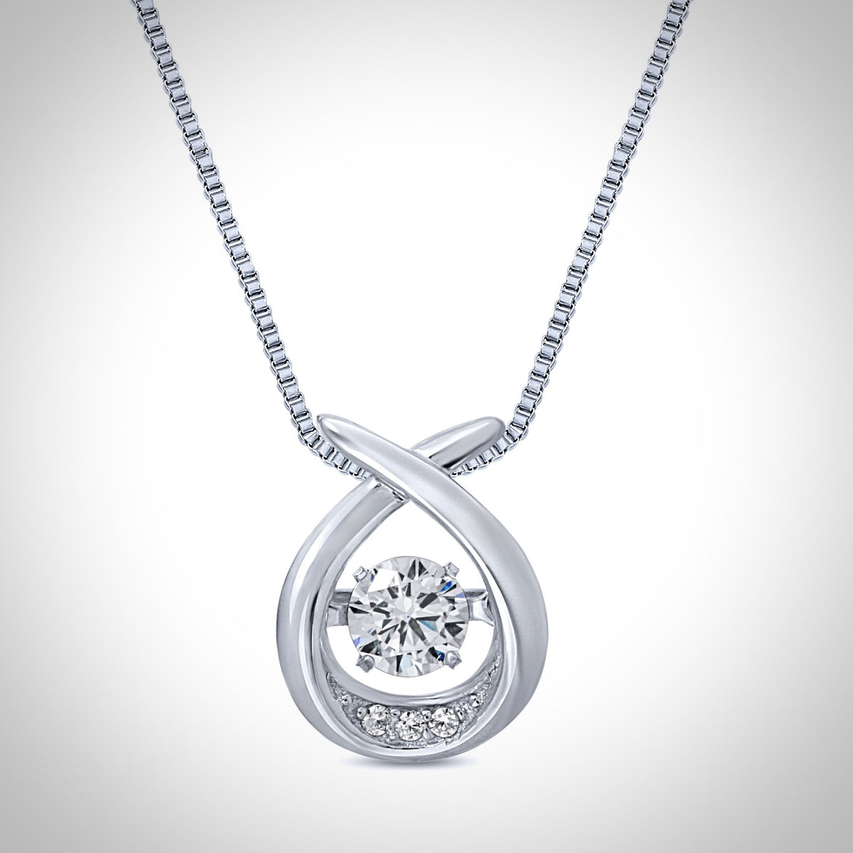 NYLA - NJ600 Sterling Silver Dancing Stone Pendant - Jimmy Crystal New York