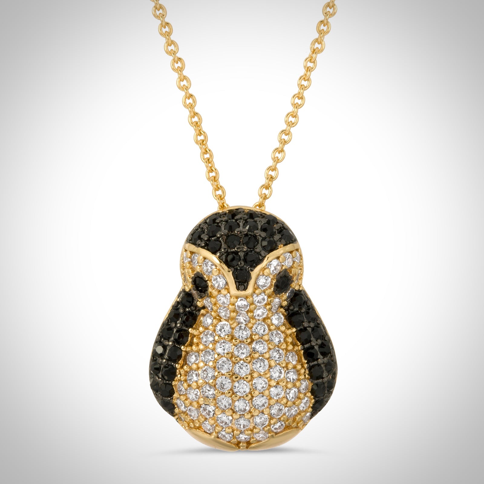 PENGUIN - NJ607 Penguin Necklace Pendant - Jimmy Crystal New York