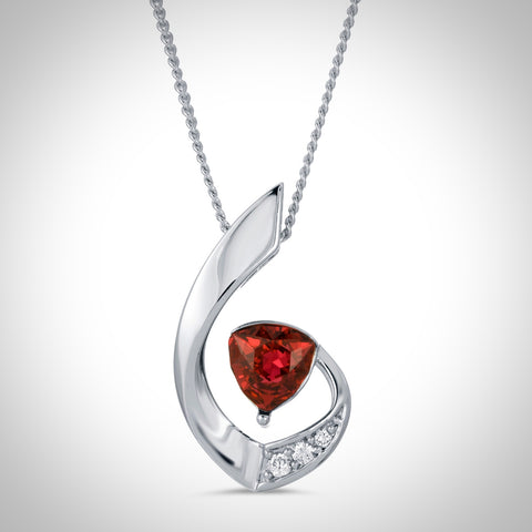 HOLLOW HEART- NJ664 STERLING SILVER NECKLACE
