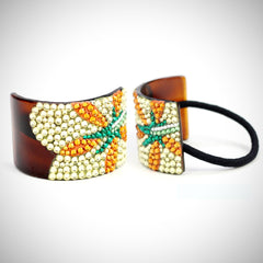 HAIR TIE PONY TAIL COVER- HC215 - Jimmy Crystal New York