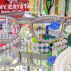 EYEGLASSES CHAIN WITH PEARLS - Jimmy Crystal New York