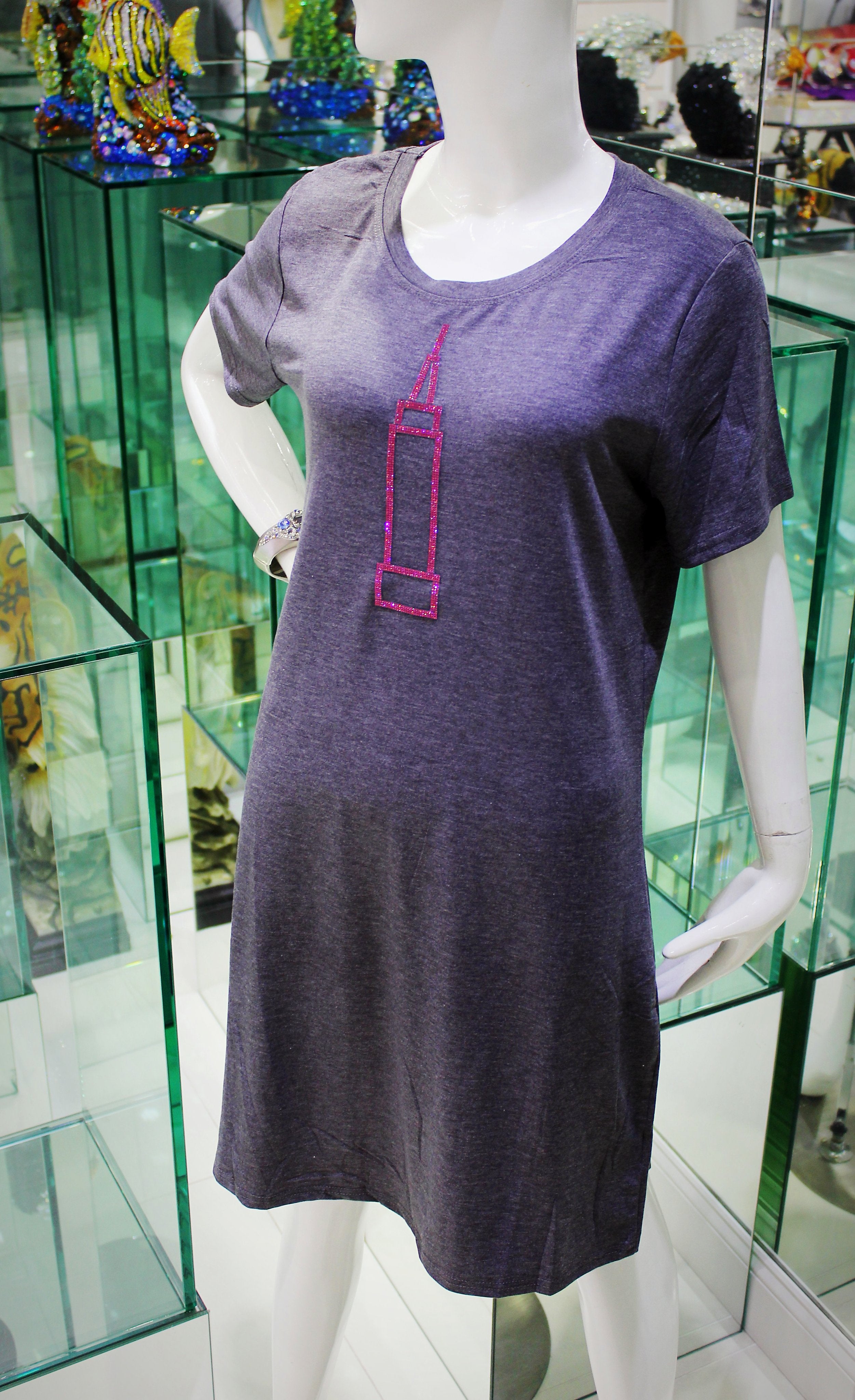 JERSEY KNIT DRESS - EMPIRE STATE BUILDING JERSEY KNIT DRESS - EMPIRE STATE BUILDING