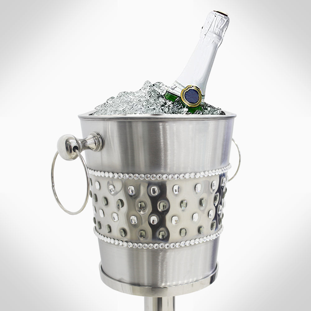 Wine & Ice Bucket with Steel Bucket Stand - Jimmy Crystal New York